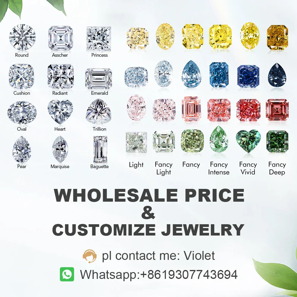 Messi Jewelry 2.0mm- 4.2mm 1PCS Melee Lab Grown Diamonds HPHT DEF VVS-VS Little Diamond Wholesale