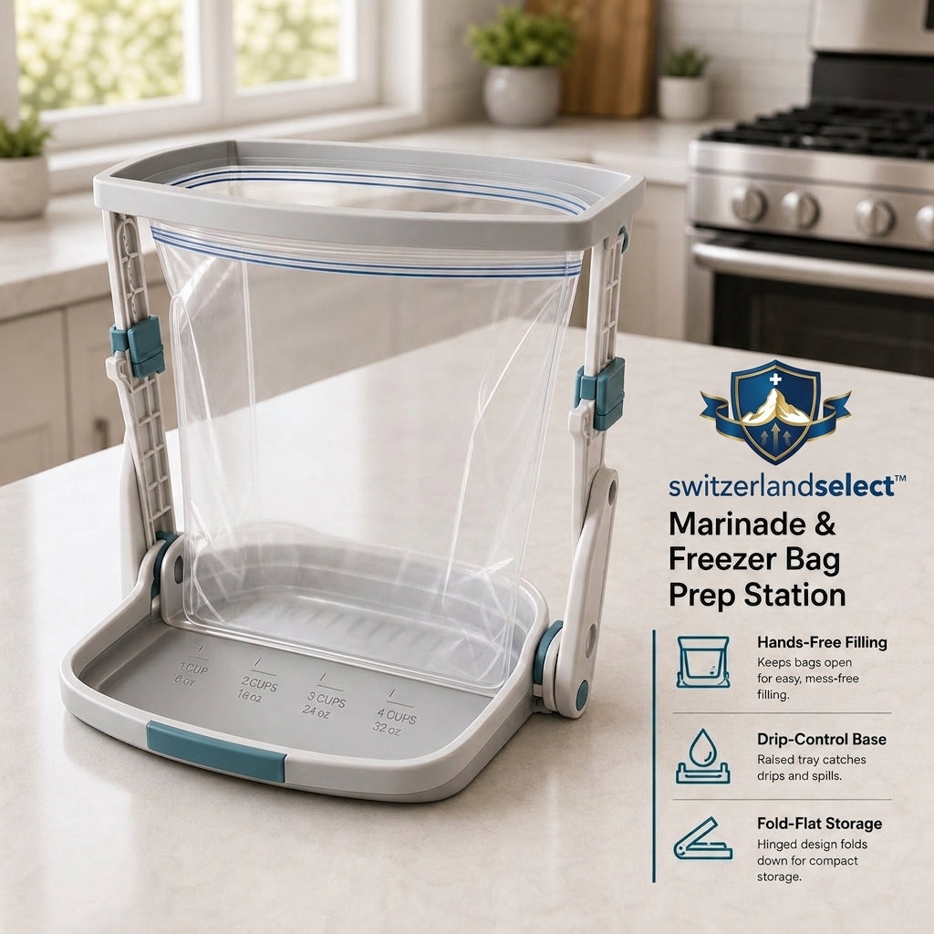 switzerlandselect™ ZipDock Marinade & Freezer Bag Prep Station